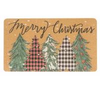 HilyBony Christmas-Welcome-Doormat for Winter-Outdoor Entrance - Non-Slip Xmas Trees Artificial-Coir Front-Door-Mat Seasonal-Holiday-Mat Home Decor 17x29 Inch