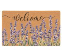 HilyBony Floral Welcome Mats Flower Coir Door Mat Colorful Spring Door Mat Indoor Entrance Cute Decorative Outdoor Doormats Non Slip Outside Door Mats for Front Door(30 * 17 inch)