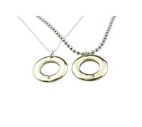 Him & Her 8th Anniversary Bronze Ring Pendant Set - 8th Anniiversary Gift