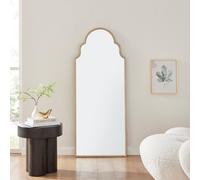 Hima Metal Framed Moroccan Arch Glam Wall Mirror FurnitureboxUK Gold One Size