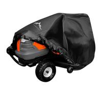 Himal Outdoors Pro Lawn Mower Cover - Heavy Duty 600D Polyester Oxford, Waterproof, UV Resistant, Universal Size Tractor Cover Fits Decks up to 54’’ with Storage Bag, Black