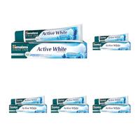 Himalaya Active White Gel | Herbal Toothpaste with Fruit enzymes |Teeth whitening |Anti Bacterial for Full Mouth Protection |Paraben and Bleach Free|100% Vegetarian -75 ml (Pack of 5)