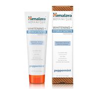 Himalaya Botanique Whitening+ Hydroxyapatite Toothpaste, Hydroxyapatite (HA), Peppermint Flavour, Fluoride-Free, Enamel Remineralisation from Day 7, Vegan, Gluten-Free, 113g