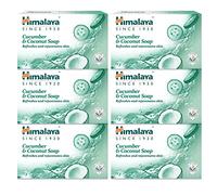 Himalaya Coconut and Cucumber Soap | Revitalizes Your Senses | Moisturizes and Hydrates Skin | Leaves Skin Softer and Smoother | Does Not Dry Skin - 75g (Pack of 6)
