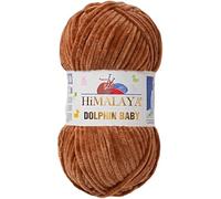 Himalaya Dolphin Baby Cotton Knitting Wool, 3 * 100g Skeins, Multi Color, for Crochet and DIY Projects (3, 80337 Dark SAFRANE)