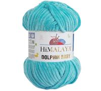 Himalaya Dolphin Baby Knitting and Crochet Yarn 100g Ball, Plush Amigurumi Yarn (Baby Blue 80315)