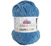 Himalaya Dolphin Baby Knitting and Crochet Yarn 100g Ball, Plush Amigurumi Yarn (Sky Blue 80341)