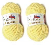 Himalaya Dolphin Baby Yarn 100% MicroPolyester Lot of 2 skn 264 Yards 2x100gram Super Bulky :6 Baby Chenille Yarn (80302)