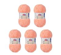 Himalaya Dolphin Baby Yarn Each Skein 100gr 120m Super Bulky Yarn for Knitting&Crocheting Ideal for Cardigans Shawls Blankets Hats and Home Textiles (80323 Powder Pink, Pack of 5)