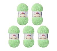 Himalaya Dolphin Baby Yarn Each Skein 100gr 120m Super Bulky Yarn for Knitting&Crocheting Ideal for Cardigans Shawls Blankets Hats and Home Textiles (80350 Mint Green, Pack of 5)