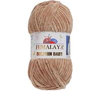 Himalaya Dolphin Baby Yarn Each Skein 100gr 120m Super Bulky Yarn for Knitting&Crocheting Ideal for Cardigans Shawls Blankets Hats and Home Textiles (1, 80365 Beige)
