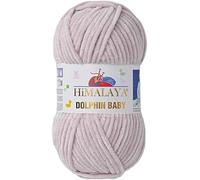 Himalaya Dolphin Baby Yarn Each Skein 100gr 120m Super Bulky Yarn for Knitting&Crocheting Ideal for Cardigans Shawls Blankets Hats and Home Textiles (1, 80342 Powder Cream)
