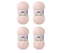 Himalaya Dolphin Baby Yarn Each Skein 100gr 120m Super Bulky Yarn for Knitting&Crocheting Ideal for Cardigans Shawls Blankets Hats and Home Textiles (80353 Sand Cream, Pack of 4)