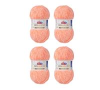 Himalaya Dolphin Baby Yarn Each Skein 100gr 120m Super Bulky Yarn for Knitting&Crocheting Ideal for Cardigans Shawls Blankets Hats and Home Textiles (80323 Powder Pink, Pack of 4)
