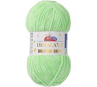 Himalaya Dolphin Baby Yarn Each Skein 100gr 120m Super Bulky Yarn for Knitting&Crocheting Ideal for Cardigans Shawls Blankets Hats and Home Textiles (1, 80350 Mint Green)