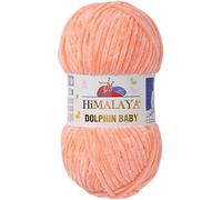 Himalaya Dolphin Baby Yarn Each Skein 100gr 120m Super Bulky Yarn for Knitting&Crocheting Ideal for Cardigans Shawls Blankets Hats and Home Textiles (1, 80323 Powder Pink)
