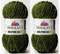 Himalaya Dolphin Baby Yarn Knitting Yarn 2 Skeins 264 Yards 2x100gram Super Bulky Baby Blanket Yarn (80361)