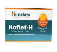Himalaya Herbals Koflet-H Lozenges Orange Flavor Fortified with Honey, Ginger and Essential Oils, Support Sore Throat, Cough, Herbal Active Formula for Cough Relief - 12 Lozenges (Pack of 3)
