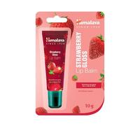 Himalaya Lip Balm Strawberry Gloss Tube Glossy Shine for Delicate Tint 10g, red