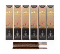Himalaya Masala 7 Chakra Smudge Incense Sticks - 6 Packs x 7 Sticks | Long Burning 90-100 Mins | For Meditation, Yoga, Healing, Aromatherapy & Relaxation