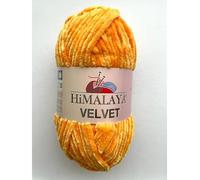 Himalaya Velvet Chenille Yarn 1 Skein 100 g, 120m Luxurious Chenille Soft Velvet Wool for Accessory, Clothing, Blankets, Amigurumi, 90068