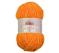 Himalaya Velvet Chenille Yarn 1 Skein 100 g, 120m Luxurious Chenille Soft Velvet Wool for Accessory, Clothing, Blankets, Amigurumi, 90016