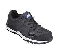 Himalayan 4314 Bounce Mesh Safety Trainer Shoe with Metal Free Toecap and Midsole, S1P, SRC, 11 Size, Black