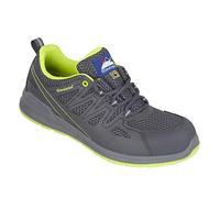 Himalayan 4334 Electro-ESD Mesh Safety Trainer Shoe with Metal Free Toecap and Midsole, S1P, SRC, 16 Size, Grey