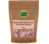 Himalayan Bath Salts with Rose Petals 500g by Hatton Hill | Luxurious, Mineral-Rich Soak for Relaxation and Rejuvenation