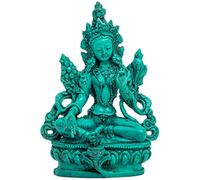 HIMALAYAN BAZAAR Green Tara Statue Alter Decor Resin Made Collectible Buddha Figurine -