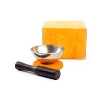 HIMALAYAN BAZAAR Mini Tibetan Singing Bowl Set - Yoga Gift Sound Made of Bronze, Authentic Handcrafted Small Mindfulness Meditation and Healing Perfect Size by (2-Inch) (Mini-BWL-01)