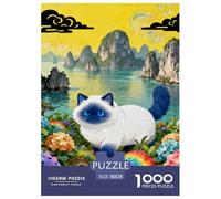 Himalayan Cat 1000-Piece Jigsaw Puzzle For Adults Challenging Puzzle Games Fun, Challenging & Brainteasing Games Gifts for Men And Women Home Decoration Puzzle 38x26cm/1000pcs