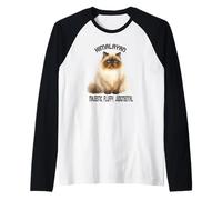 Himalayan Cat Majestic Fluffy Judgmental Pet Quote Raglan Baseball Tee