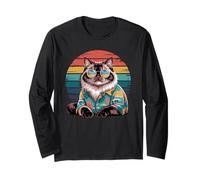 Himalayan Cat Sunglasses Hawaiian Beach Summer Long Sleeve T-Shirt