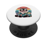 Himalayan Cat Sunglasses Hawaiian Beach Summer PopSockets Adhesive PopGrip