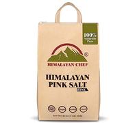 Himalayan Chef Pink Himalayan Salt, 5 lbs Bag, Unrefined and Unprocessed Natural Rock Salt, Fine Grain
