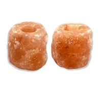 Himalayan Crystal Rock Salt Candle Tea Light Holder (700 to 900g), Hand Crafted, Crystal, Candle Holder, Salt, Lamp, Candle, Holder, Pink (2)