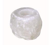 Himalayan Crystal Rock Salt T Light Candle Holder Different Shaprs (White Candle Holder, 2)