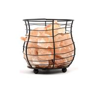 Myga RY1305 Himalayan Fire Pit Salt Lamp with Dimmer Switch, 3-5kg Approx, Made of 100% Authentic Natural Pink Handcarved Crystal Rock Salt