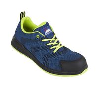 Himalayan 4340 FlyKnit Mesh Safety Trainer Shoe with Metal Free Toecap and Midsole, S1P, SRC, 10.5 Size, Blue