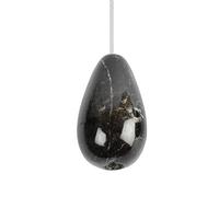 Himalayan Marble Pear Drop Light Pull - Black Marble