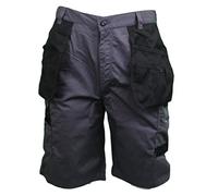 Himalayan Mens Multi-Pocket Work Trade Cargo Pockets Shorts 30" Grey