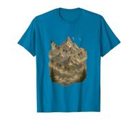 Himalayan Mountain Range Art with Prayer Flags Adventure T-Shirt