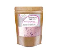 Himalayan Pink Bath Salt Soak 100g -Sensual & Soothe with Rose, Geranium & Orange Essential Oils, Jojoba Oil, Dried Rose Petals