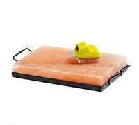 Himalayan Pink Salt Block Cooking Starter Kit - Includes Salt Block, Holder and Cleaning Brush