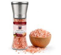 Himalayan Pink Salt (Coarse with Grinder) 200g | 84+ Essential Trace Minerals | 100% Natural Unrefined | Adjustable Ceramic Mill | Refillable | Vegan | Gluten Free | No Additives