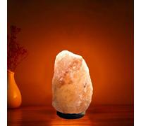 Himalayan Pink Salt Lamp - Hand-Crafted Natural Healing Lamp with Unique Wooden Base and UK Bulb Plug (3-4Kg)