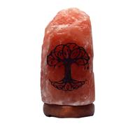 Himalayan Rock Salt Lamp with Wooden Base - Tree Design