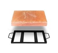 Himalayan Salt Block for Cooking - 12x8x1.5” Natural Rock Salt Plate with Stainless Steel tray.