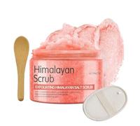 Himalayan Salt Body Scrub - Exfoliating Body Scrub - Body Exfoliator Scrub with Loofah & Wooden Spoon - Body Skin Care Exfoliator for Deep Cleansing & Glowing